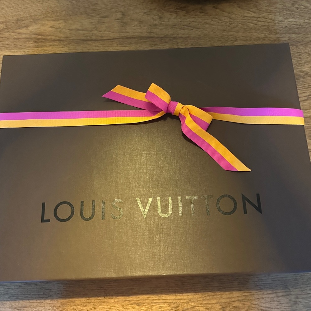 Louis Vuitton Box with Pink and Orange Ribbon